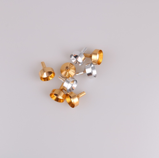Aluminum Mini Funnel with Silver, Gold, Black and Different Size for Perfume Filling
