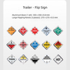 Safety Signs Flip Book Trailer Flip Sign Flip-Up Aluminum Dangerous Goods Placards