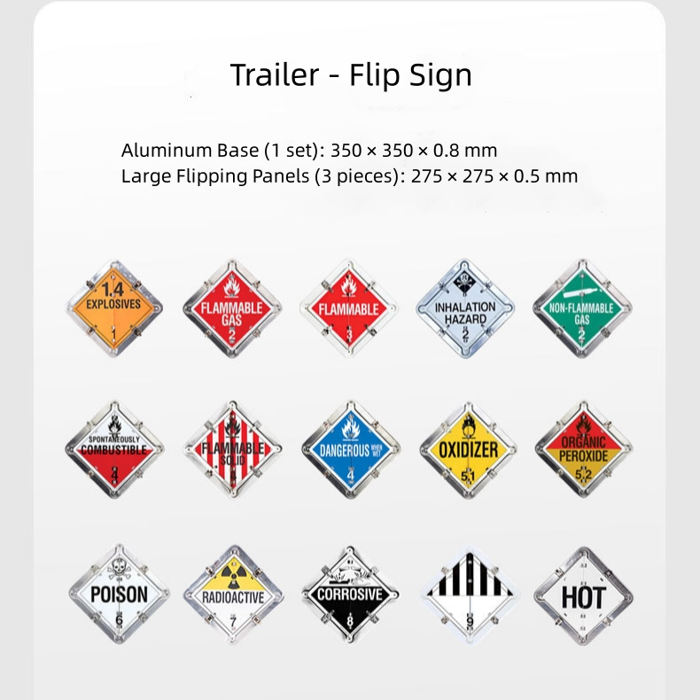 Safety Signs Flip Book Trailer Flip Sign Flip-Up Aluminum Dangerous ...